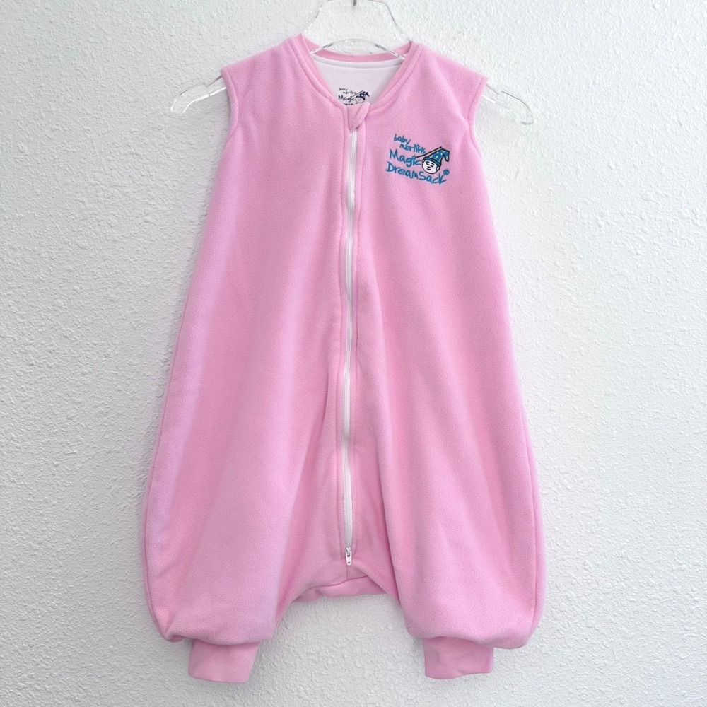 Baby Merlin's Magic Dream Sack Size Large 12-18 Months Pink Fleece Sleep Sack